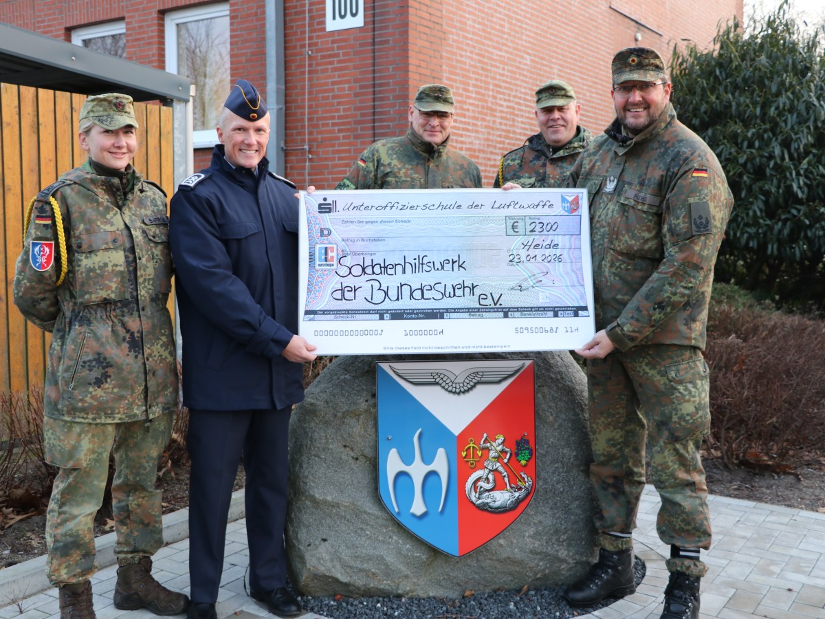 II./ Unteroffizierschule der Luftwaffe in Heide sammelt 2.300&nbsp;Euro